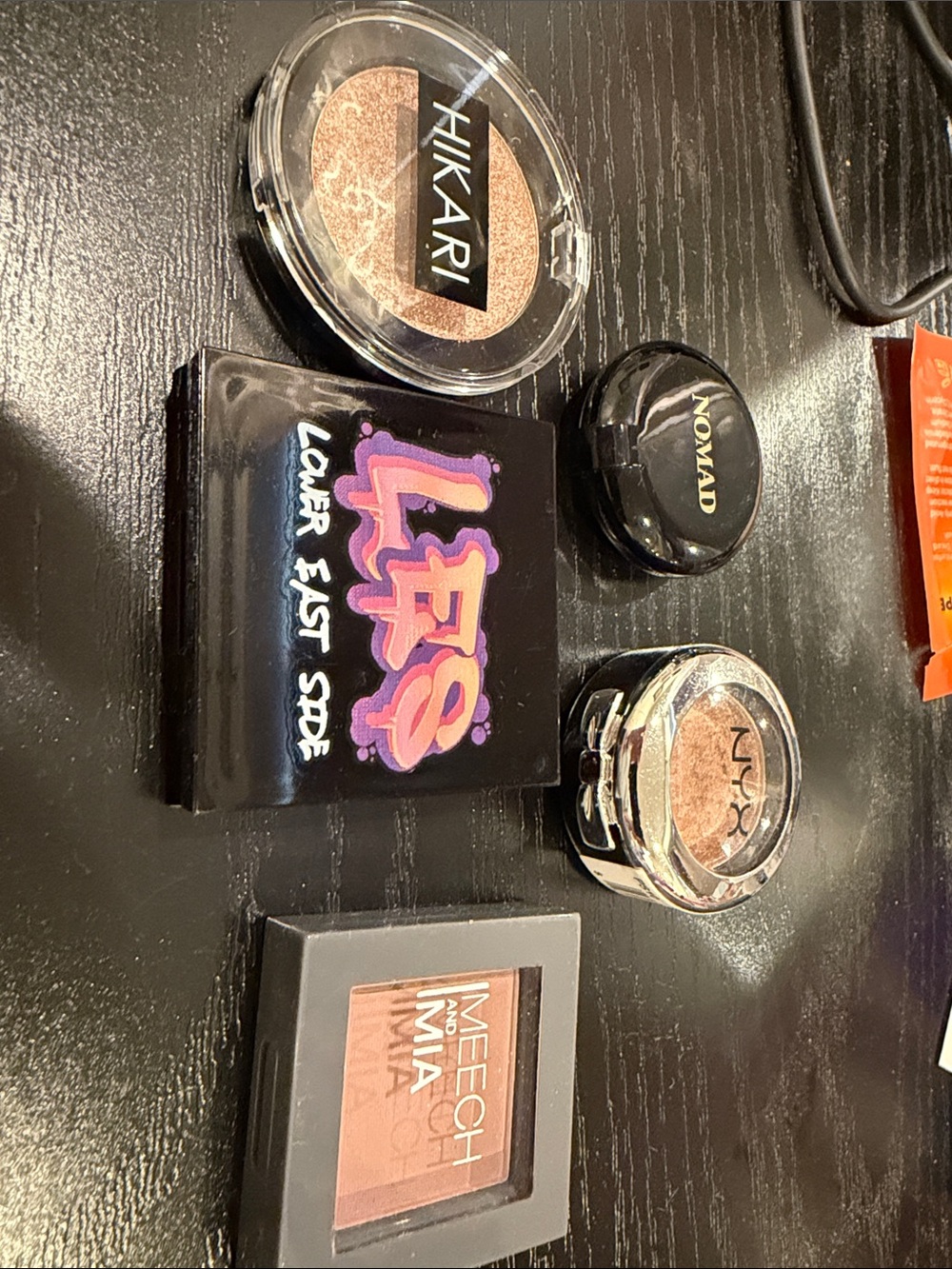 NYX Shimmering Bronze Eyeshadow & others, collection of 5 browns/shimmers